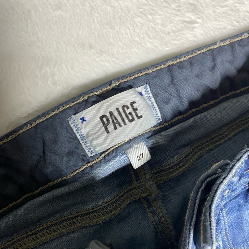 Paige Women’s Blue Skinny Jeans Size‎ 27 Distressed - Picture 2 of 8